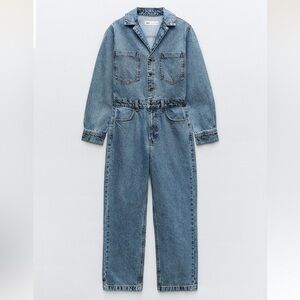 Z1975 Long Sleeve Denim Jumpsuit